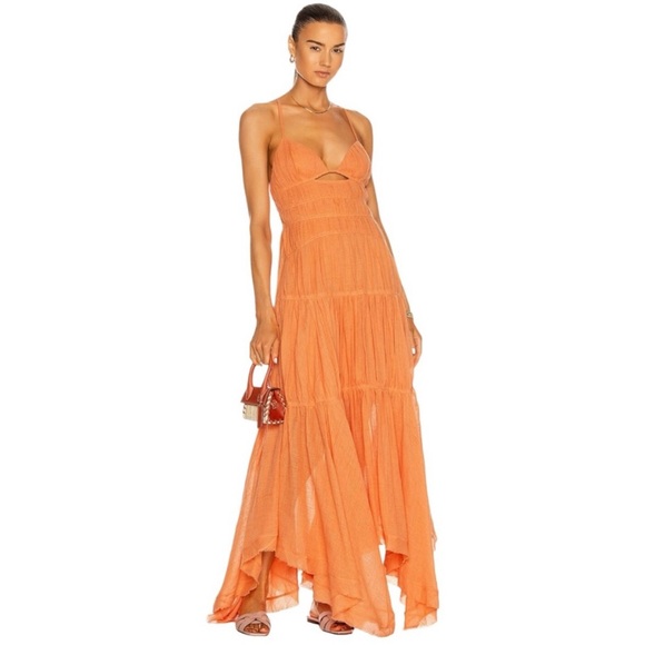 Jonathan Simkhai Tangerine Maxi Dress - Picture 1 of 10